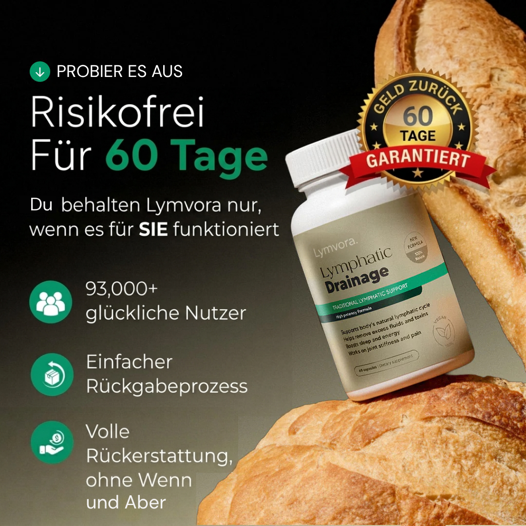 Neue Formel mit maximaler Wirkstärke – Lymphdrainage-Kapseln von Lymvora